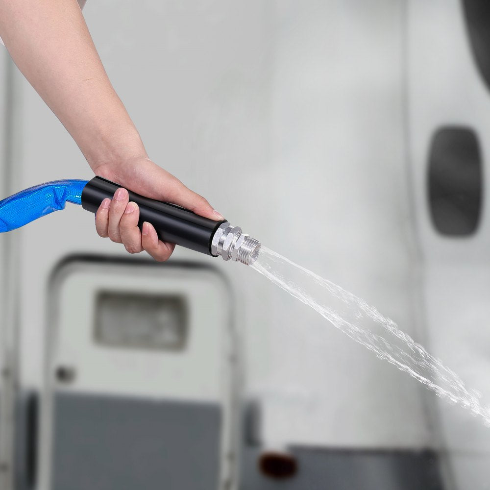 VEVOR 30ft Heated Water Hose for RV, Heated Drinking Water Hose with Corrugated Cover Antifreeze to -45°F, Automatic Self-regulating, 5/8" I.D. with 3/4" GHT Adapter, Lead and BPA Free