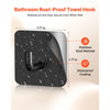 VEVOR Adhesive Hooks, 4 Pack Self-Adhesive Towel Coat Hooks, Heavy-Duty Wall Hook Hold 15 lbs (Max), Stainless Steel Sticky Hanger, for Bathroom, Kitchen, Hanging Towel, Coat & Keys (Matte Black)