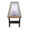 VEVOR 7 ft Shuffleboard Table, 2 in 1 Shuffleboard and Tabletop Curling Combo Game, Compact Shuffle Board with Smooth Surface, Folding Legs, 8 Pucks, Easy to Disassemble and Move, for Family Game Room