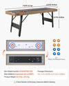 VEVOR 7 ft Shuffleboard Table, 2 in 1 Shuffleboard and Tabletop Curling Combo Game, Compact Shuffle Board with Smooth Surface, Folding Legs, 8 Pucks, Easy to Disassemble and Move, for Family Game Room