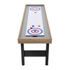 VEVOR 7 ft Shuffleboard Table, 2 in 1 Shuffleboard and Tabletop Curling Combo Game, Compact Shuffle Board with Smooth Surface, Folding Legs, 8 Pucks, Easy to Disassemble and Move, for Family Game Room