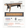 VEVOR 9 ft Shuffleboard Table, Scratch-Resistant Playfield for Smooth, Fast Puck Action, Pedestal Legs with Levelers for Optimum Stability, Shuffle Board w/ 8 Pucks, Wax, Brush, for Family Game Room