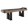 VEVOR 9 ft LED Shuffleboard Table, 2 in 1 Shuffleboard and Bowling Combo Set, Shuffle Board with Light‑Up Rails, Scratch-Resistant Playfield, 8 Pucks, Bowling Set, Wax, Brush, for Family Game Room