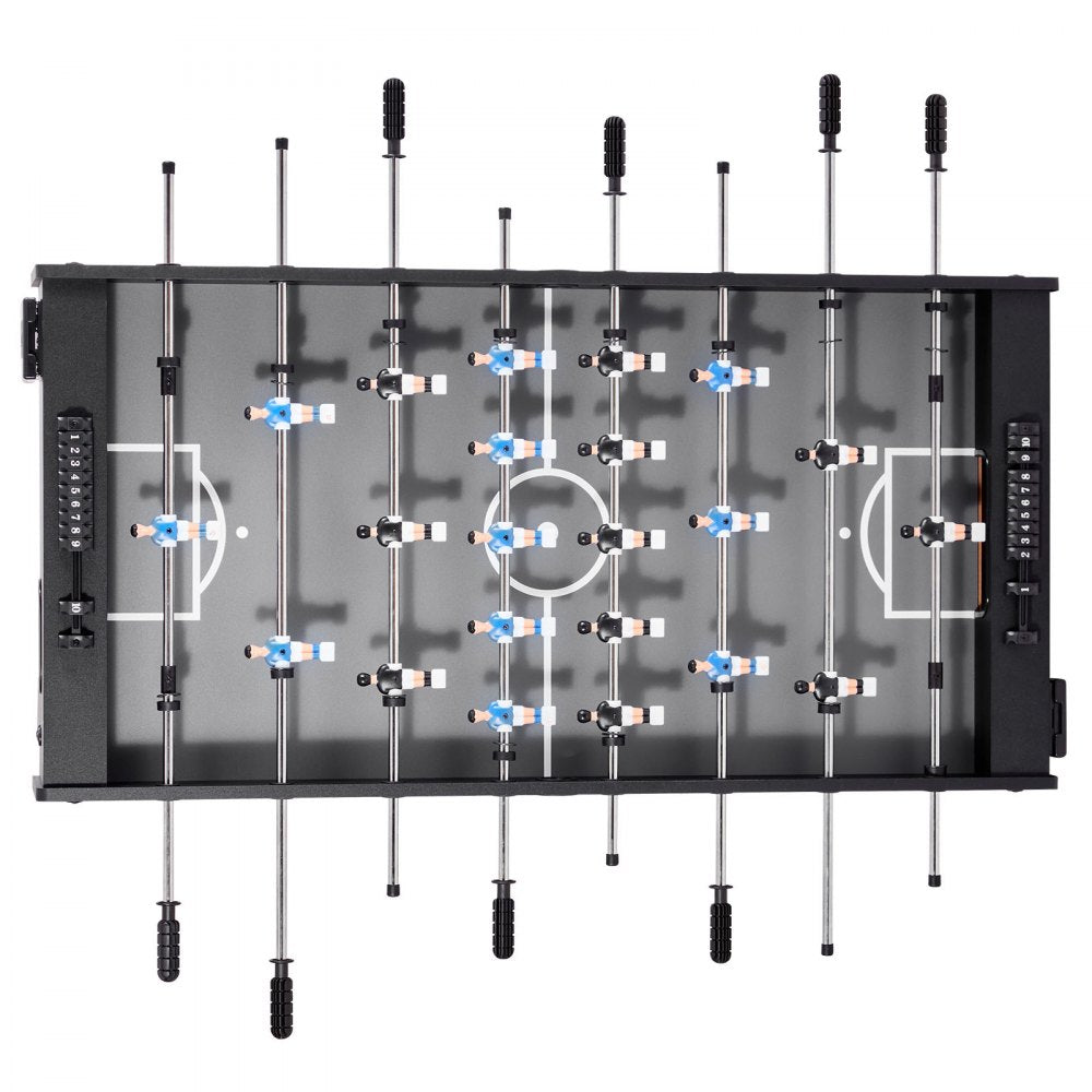 VEVOR Foosball Table, 48 inch Standard Size Table, Indoor Full Size Foosball Tables for Home, Family, and Game Room, Durable Soccer Set, Includes 2 Balls, Score Keeper, and 2 Cup Holders