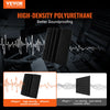 VEVOR Acoustic Foam Panels, 4 Pack 16.5 x 6.3 x 12 inches, Adhesive High Density Soundproof Wall Panels,Fire-Resistant Acoustic Panel,Sound Dampening Absorbing Panel for Studio Wall and Ceiling,Black