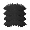 VEVOR Acoustic Foam Panels, 4 Pack 16.5 x 6.3 x 12 inches, Adhesive High Density Soundproof Wall Panels,Fire-Resistant Acoustic Panel,Sound Dampening Absorbing Panel for Studio Wall and Ceiling,Black