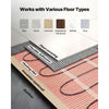 VEVOR 90 sqft Self-Adhesive Mesh Floor Heating Mat System, 120V Electric Radiant Heated Floor System, with Smart Control Thermostat & Alarm, Easy Installation for Tile, Stone, Vinyl