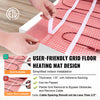 VEVOR Floor Heating Mat, 20 Sq. ft, Electric Radiant In-Floor Heated Warm System with Digital Floor Sensing Thermostat, Includes Installation Monitor, Adhesive Back for Easy Installation on The Floor