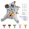 VEVOR Pressure Washer Pump, 7/8" Shaft Vertical, 3300 PSI, 3.0GPM, Replacement Power Washer Pumps Kit with 5 Nozzles, Hardware and Siphon Tube, Compatible with RYOBI, Honda, Briggs and Stratton