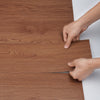 VEVOR Self Adhesive Vinyl Floor Tiles 36 x 6 inch, 36 Tiles 2.5mm Thick Peel & Stick, Deep Brown Wood Grain DIY Flooring for Kitchen, Dining Room, Bedrooms & Bathrooms, Easy for Home Decor