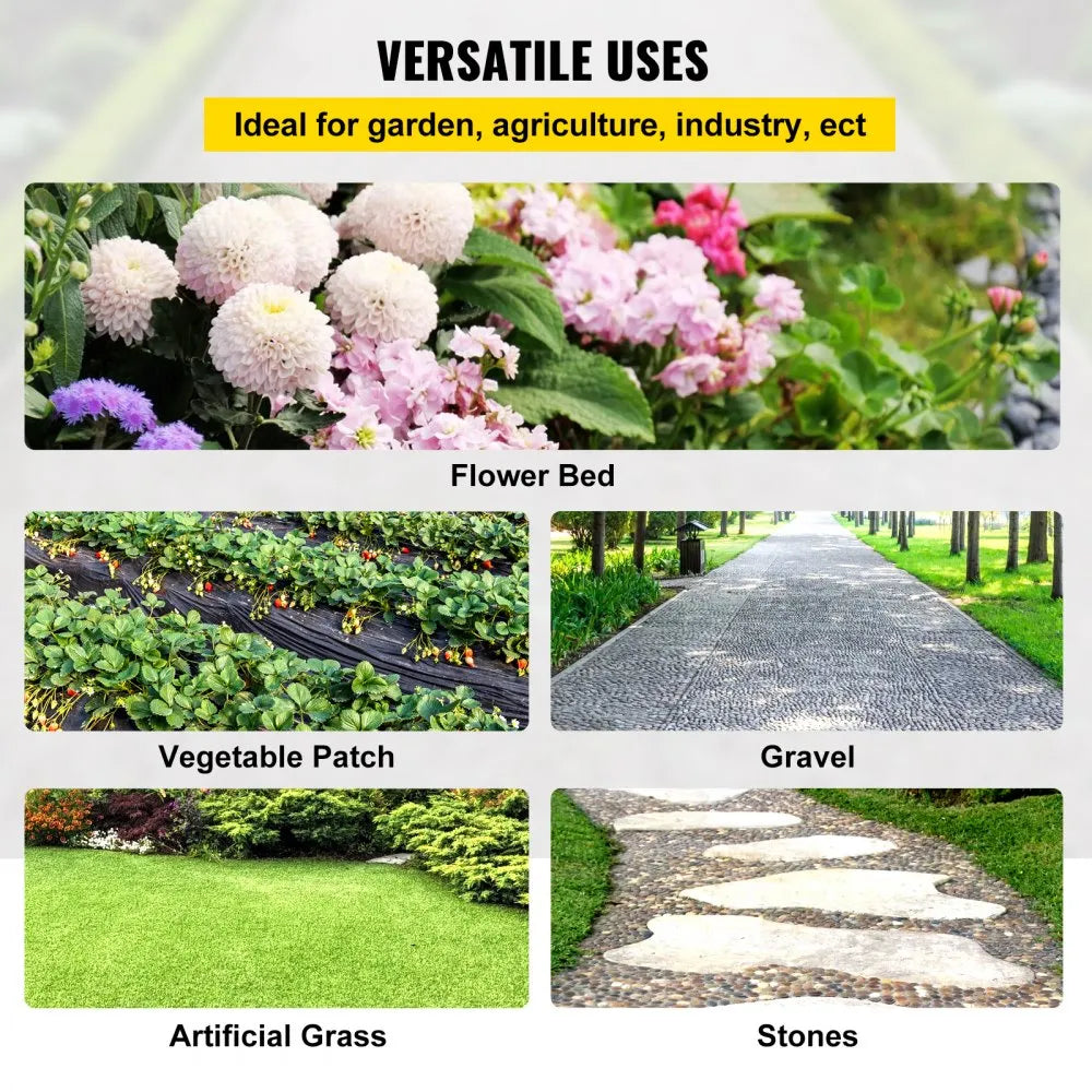 20 year 6x300 ft Heavy Duty PP Woven Weed Barrier Landscape Ground Cover 3.2Oz