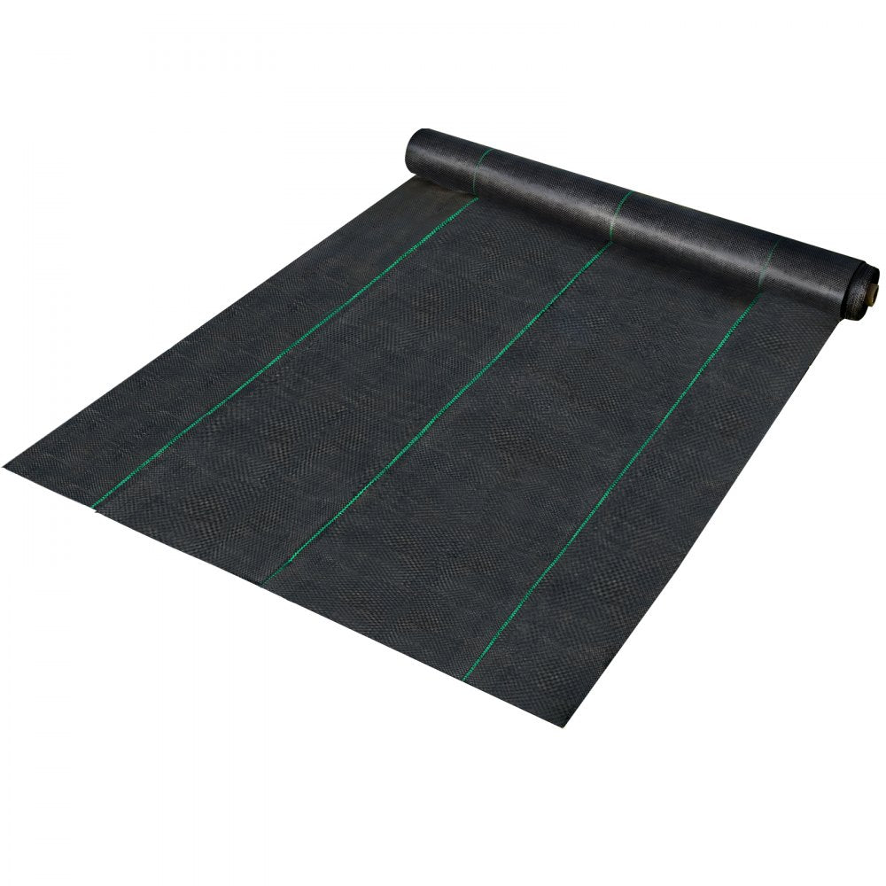 VEVOR Weed Control Fabric 6ft x 300ft - Geo Textile Fabric Heavy Duty - Woven Ground Cover for Commercial Greenhouse, Yard, Garden Barrier Cloth Blocker Mat
