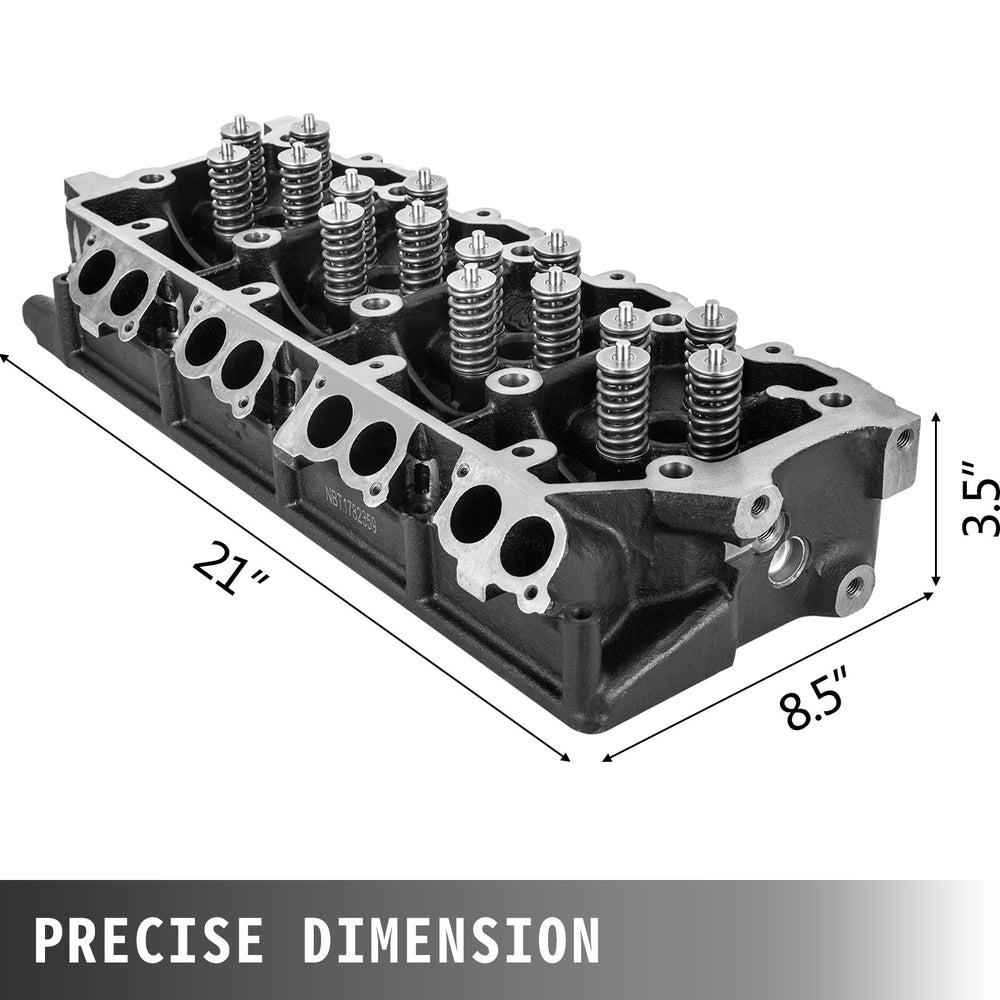 Vevor Cylinder Head 18mm Cast Iron for Ford F-Series 03-07 6.0L Powerstroke Diesel Set of 2 New