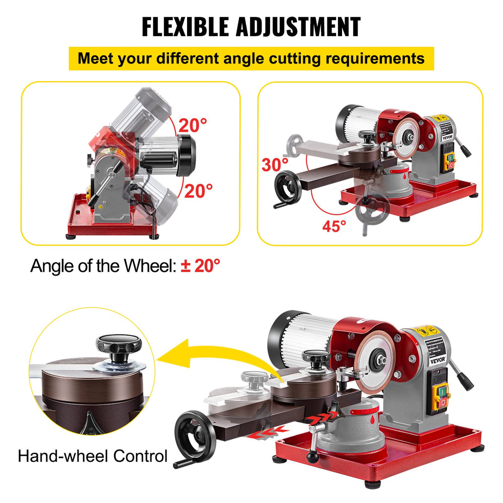 Vevor Circular Saw Blade Sharpener with 5 Centerings 370W 2850RPM New