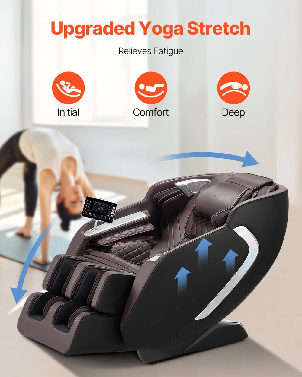 Vevor Full Body Massage Chair 4D Zero Gravity with SL Track Voice Control New