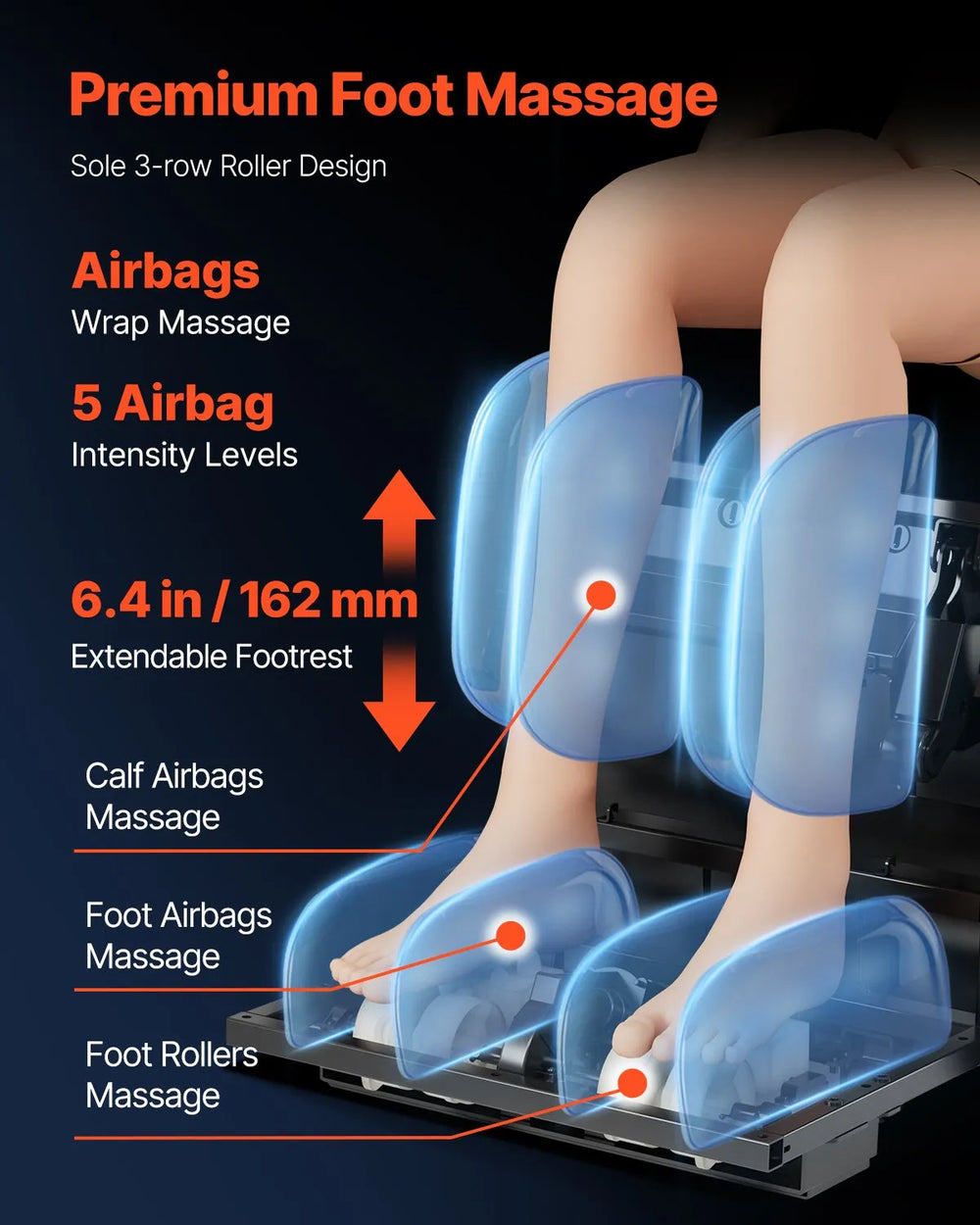 Vevor Full Body Massage Chair 4D Zero Gravity with SL Track Voice Control New