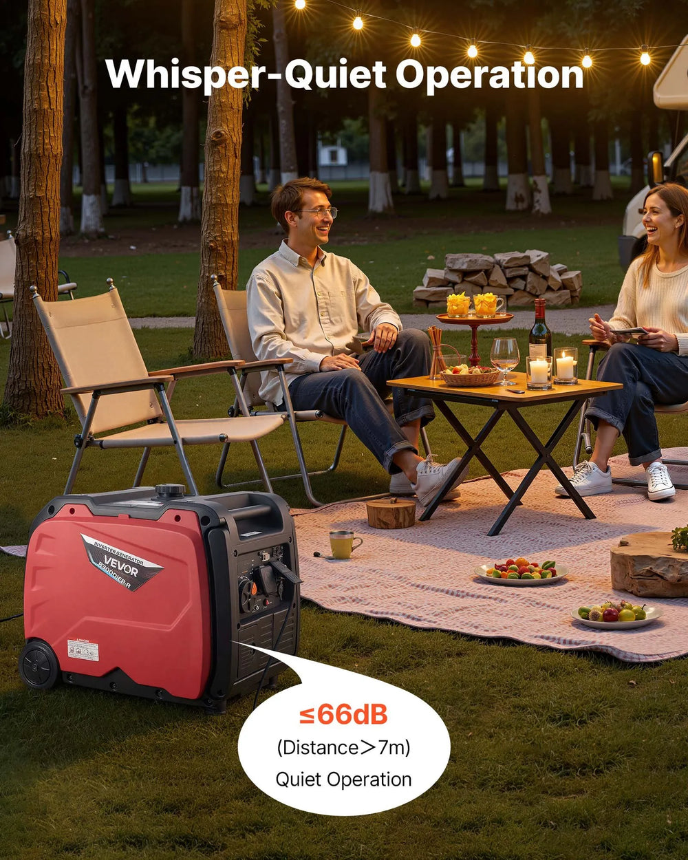 Vevor Inverter Generator 3200W/4200W Gas Electric Start CO Sensor 120V New