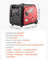 Vevor Inverter Generator 3200W/4200W Gas Electric Start CO Sensor 120V New