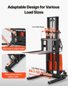 Vevor Pallet Stacker Semi-Electric 98" Lift 3300 lbs Adjustable Forks Straddle Legs New