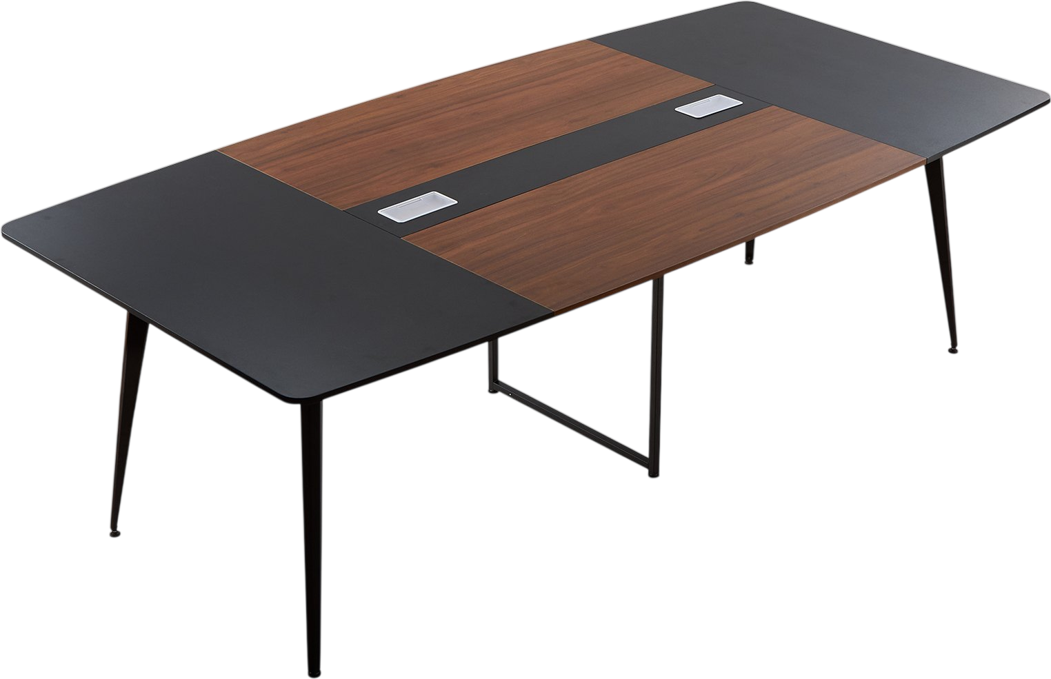 Vevor Conference Table 8 ft. Boat Shaped with Metal Legs 10 Person Capacity New
