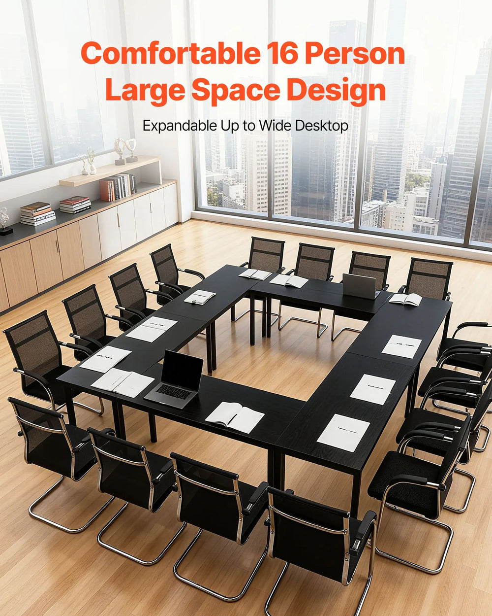 Vevor Conference Table 6-Piece Desk Set with Customizable Layout New