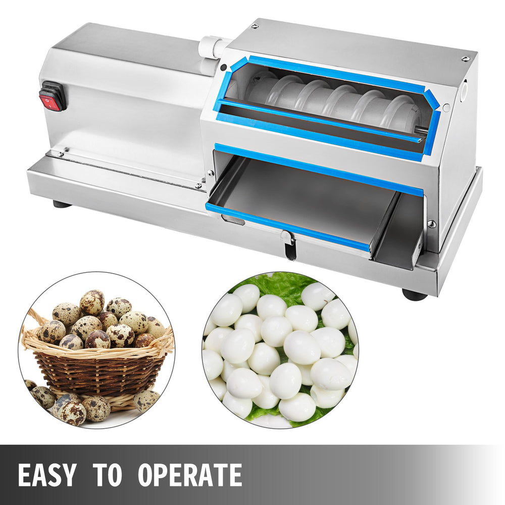 Vevor Quail Egg Automatic Peeler Machine 60KG/H 25W Stainless Steel New