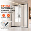 Vevor Shower Door Semi-Frameless 57.8-59  x 70 in. Double Sliding Tempered Glass Matte Black New