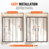 Vevor Shower Door Semi-Frameless 57.8-59  x 70 in. Double Sliding Tempered Glass Matte Black New