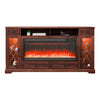 Vevor TV Stand 80" Cabinet with 42" Electric Fireplace 20 LED Lights Remote Control New