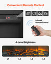 Vevor TV Stand with 36" Electric Fireplace LED Lights for TVs up to 80" New