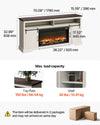 Vevor TV Stand with 36" Electric Fireplace LED Lights for TVs up to 80" New