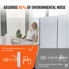Vevor Office Partition 72" x 65" 3-Panel Soundproof Privacy Screen Freestanding New