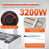Vevor Food Warmer 12-Pan Electric Steam Table 86-185°F Temp Control 3200W New
