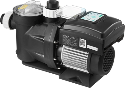 Vevor Pool Pump Variable Speed 1.5 HP 115 GPM with Filter Basket Programmable Timer AC220-240V New