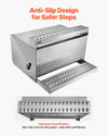 Vevor Semi-Truck Step Tool Box 31 x 30 x 19 in. Aluminum Diamond Plate New