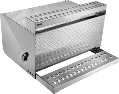 Vevor Semi-Truck Step Tool Box 31 x 30 x 19 in. Aluminum Diamond Plate New