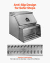 Vevor Semi-Truck Step Tool Box 24" x 27.5" x 25" Aluminum Side Mount with Lock New