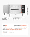 Vevor Electric Drawer Warmer Stainless Steel Narrow Freestanding 85-185°F 500W New