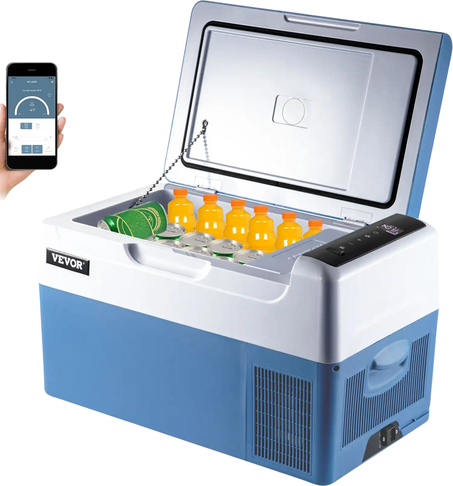Vevor Portable Refrigerator 23 Qt Capacity with App Control -4°F to 68°F Adjustable Temp New