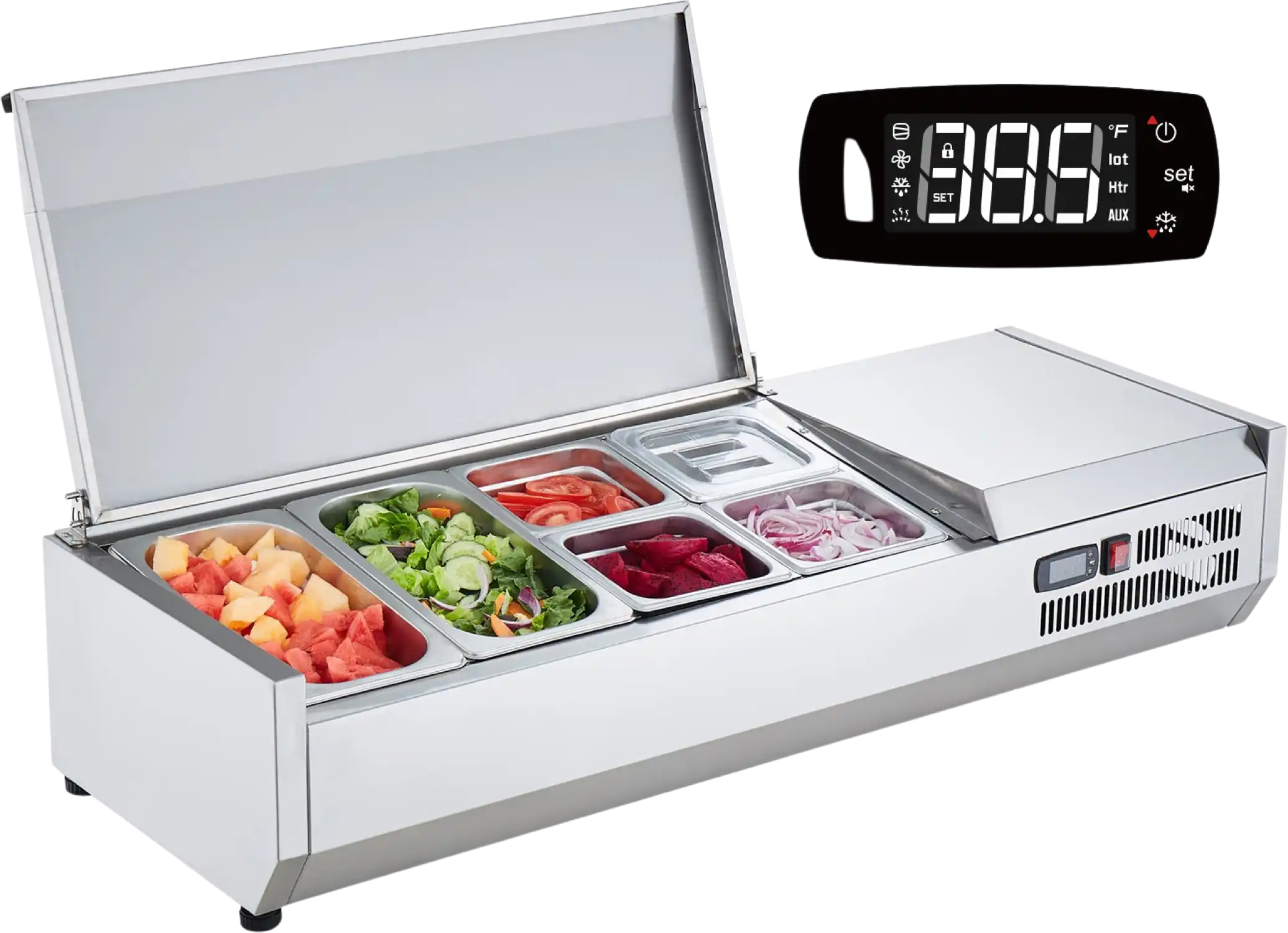 Vevor Refrigerated Condiment Prep Station 48