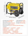 Vevor 7000W/9625W Generator Gasoline 30A 120V/240V with Electric Start CO Sensor New