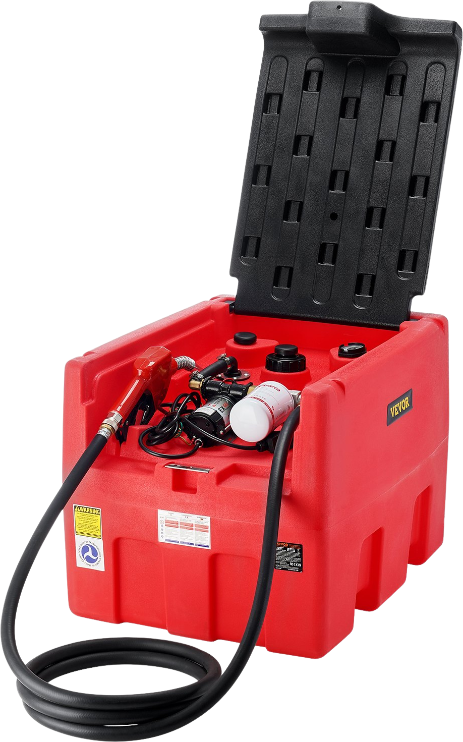 Vevor Diesel & Gasoline Fuel Tank Portable 48 Gallon 10.6 GPM with 12V Electric Transfer Pump New
