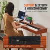 Vevor Digital Piano 88 Key Fully Weighted Dual Keyboard 3 Pedals with 4-Leg Stand New
