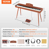 Vevor Digital Piano 88 Key Fully Weighted Dual Keyboard 3 Pedals with 4-Leg Stand New