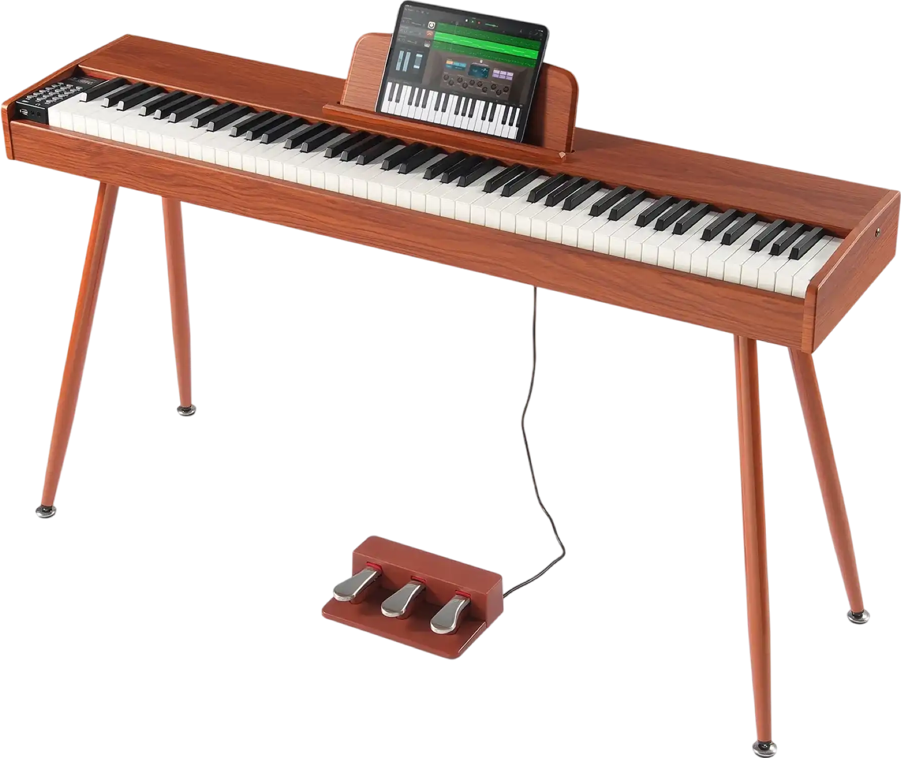 Vevor Digital Piano 88 Key Fully Weighted Dual Keyboard 3 Pedals with 4-Leg Stand New