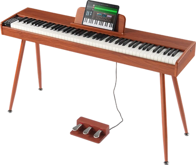 Vevor Digital Piano 88 Key Fully Weighted Dual Keyboard 3 Pedals with 4-Leg Stand New