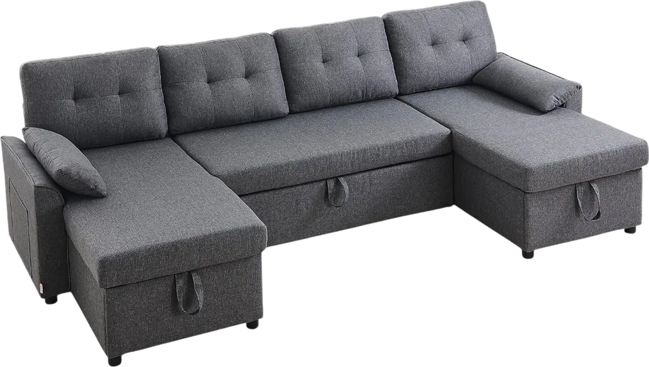 Vevor Sofa Bed U-Shaped 6-Seat Pull Out Sleeper Couch New