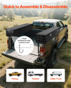 Vevor Truck Tool Box 72" x 16" x 13" Black Aluminum Dual Drop Doors Lockable New