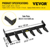 Vevor Bolt-On Tooth Bar Attachment for 48" Bucket 6 Teeth 9.84" Spacing 23TF New