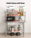 Vevor Work Table Stainless Steel 24" x 48" Food Prep Table with Overshelves and 2 Drawers New